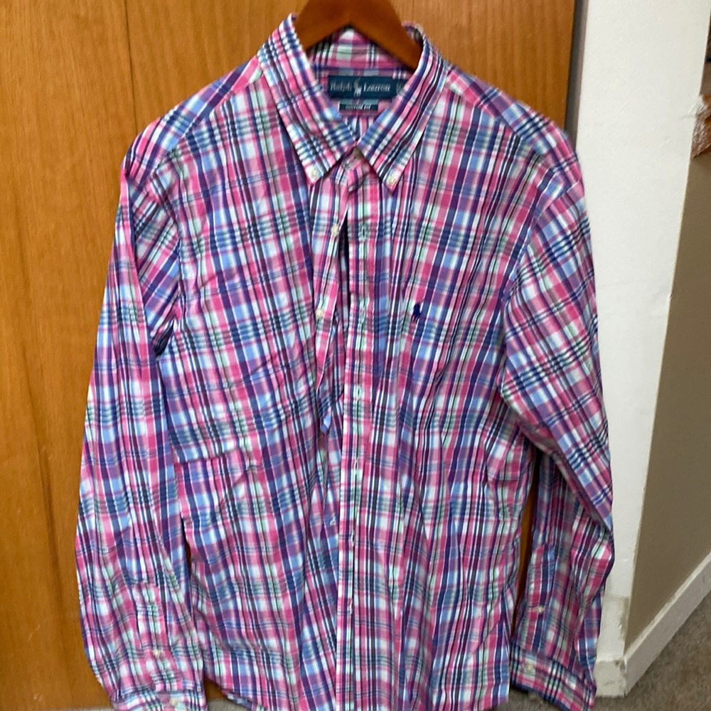 BOGO Ralph Lauren Madras Plaid long sleeve
